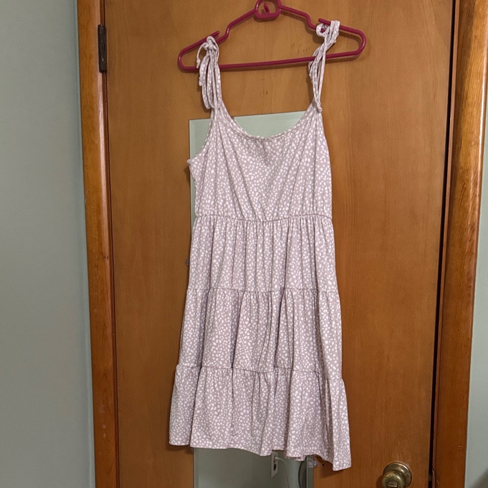 Charming Pink Polka Dot Summer Dress